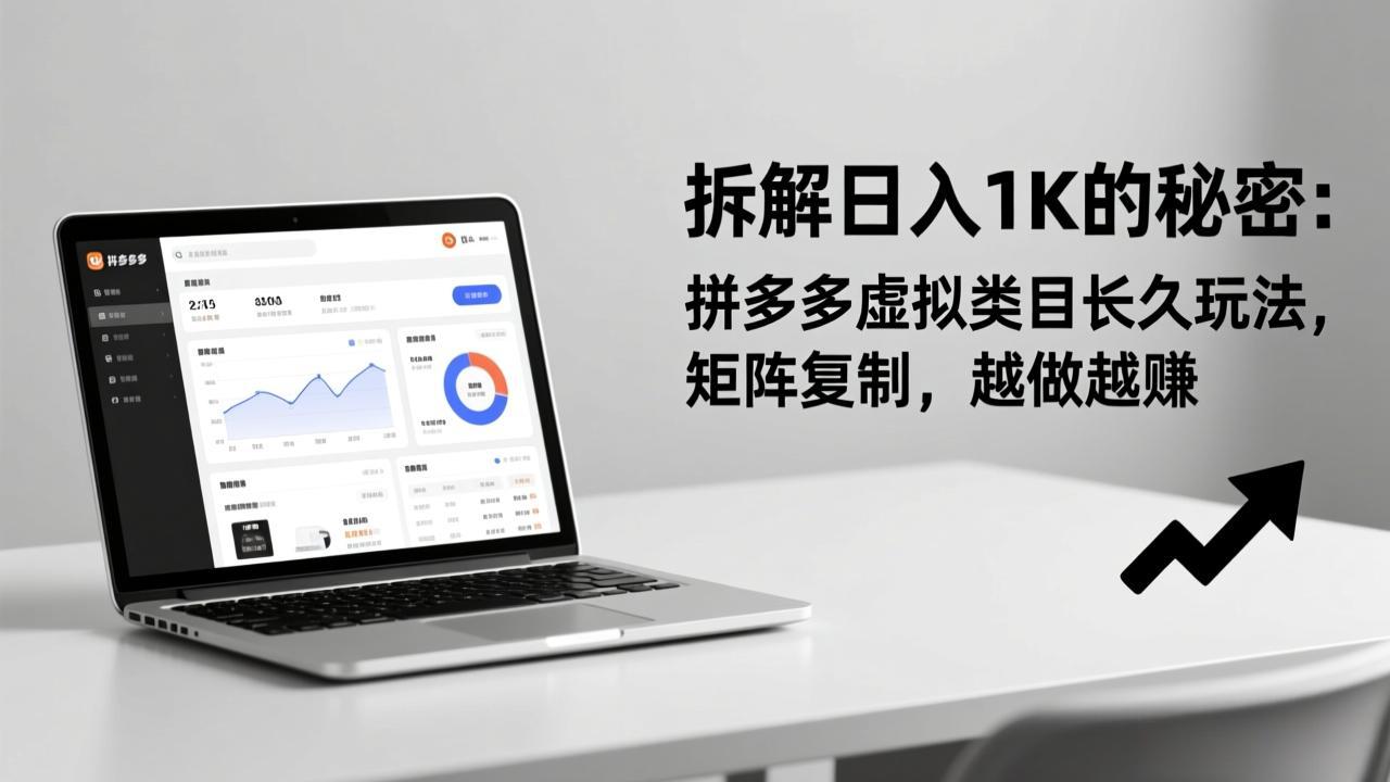 拆解日入 1K 的秘密:拼多多虚拟类目长久玩法,矩阵复制,越做越赚-俊哥
