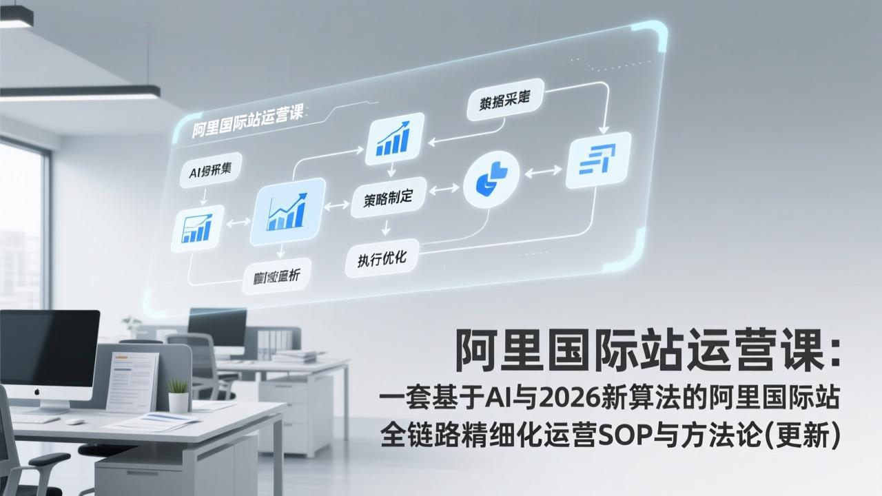 阿里国际站运营课:一套基于AI与2026新算法的阿里国际站全链路精细化运营SOP与方法论(更新-俊哥