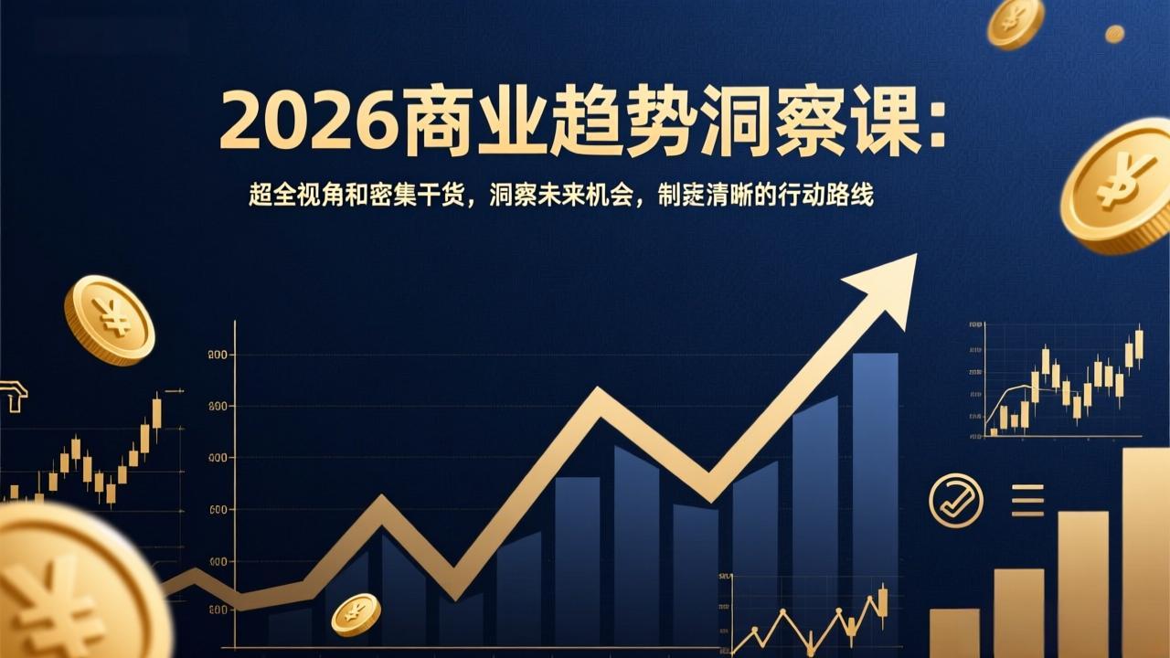 2026商业趋势洞察课：超全视角和密集干货，洞察未来机会，制定清晰的行动路线-俊哥