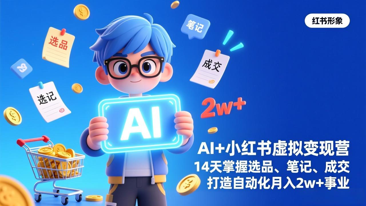 AI+小红书虚拟变现营(完结-俊哥