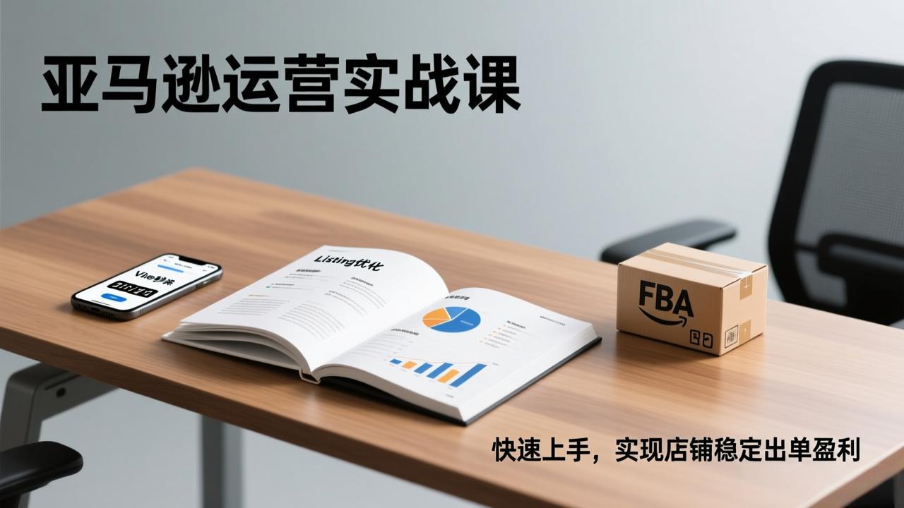 亚马逊运营实战课,Listing优化、Vine秒杀、FBA发货,快速上手,实现店铺稳定出单盈利-俊哥