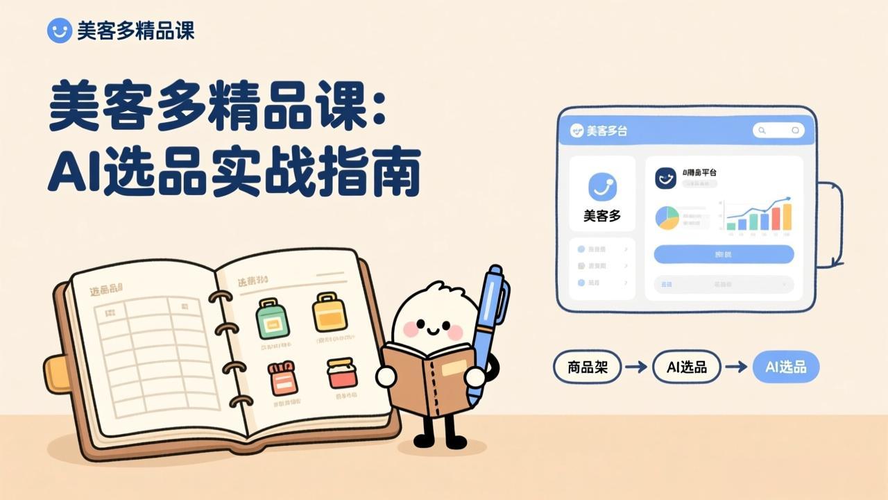 AI+美客多精品课，工具实操、数据选品、AI优化，新手也能快速上手，月入5000+美元-俊哥