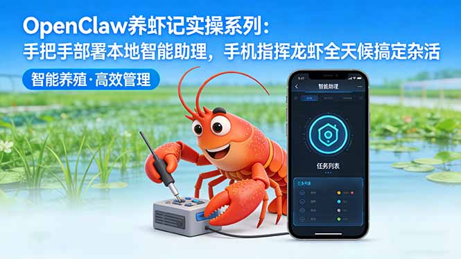 OpenClaw养虾记实操系列：手把手部署本地智能助理，手机指挥龙虾全天候搞定杂活-俊哥