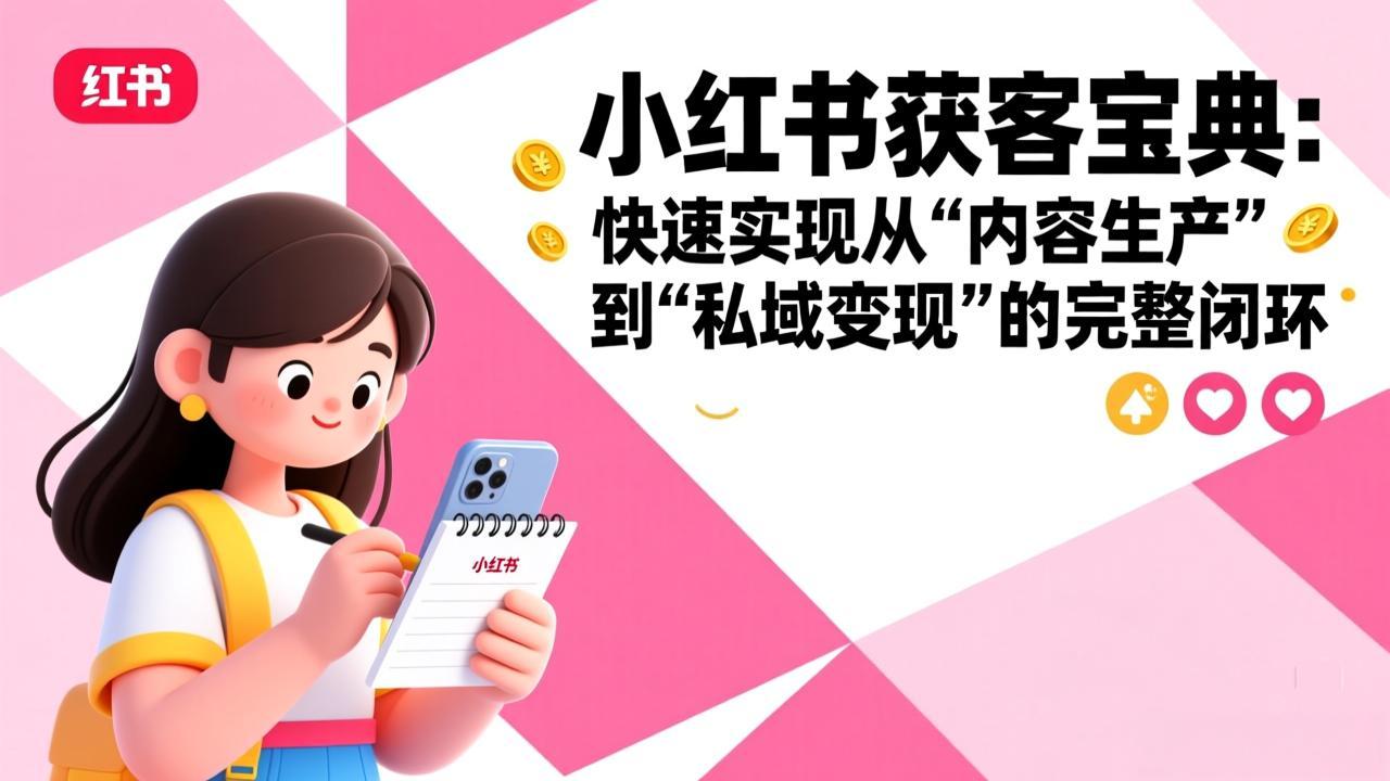 小红书获客宝典：快速实现从“内容生产”到“私域变现”的完整闭环-俊哥