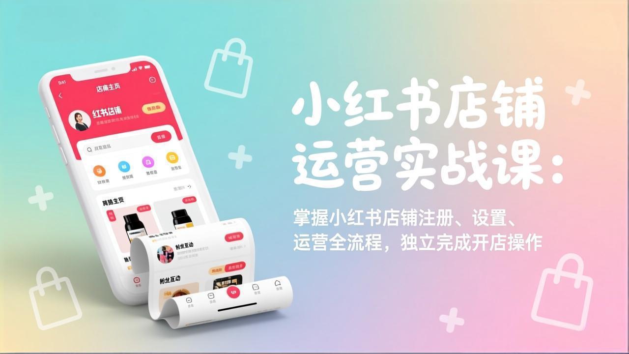 小红书店铺运营实战课：掌握小红书店铺注册、设置、运营全流程，独立完成开店操作-俊哥