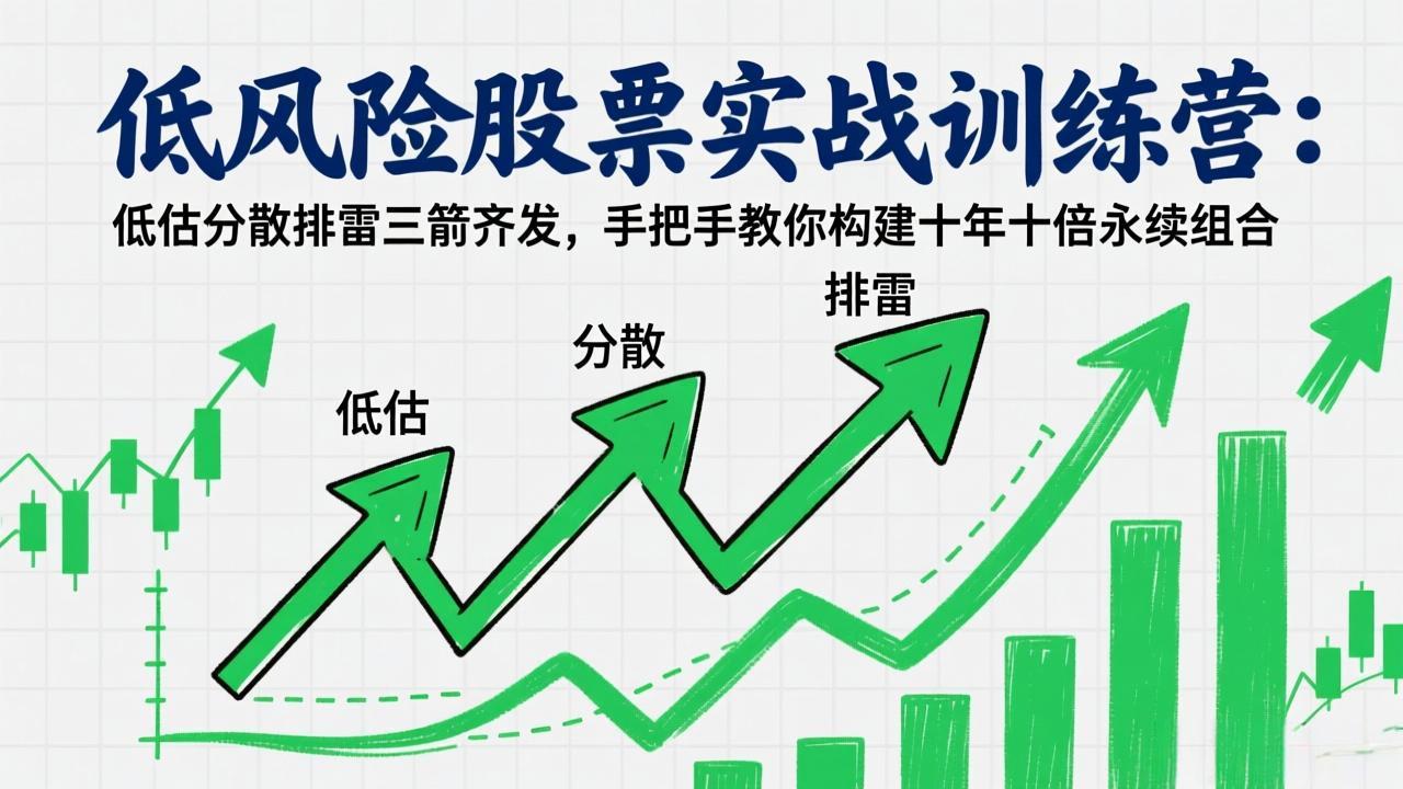低风险股票实战训练营：低估分散排雷三箭齐发，手把手教你构建十年十倍永续组合-俊哥