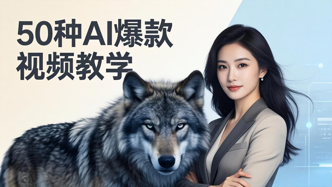50种AI爆款视频教学:影视级古诗词+治愈萌宠+山海经蛟龙,高阶宝典商业落地-俊哥