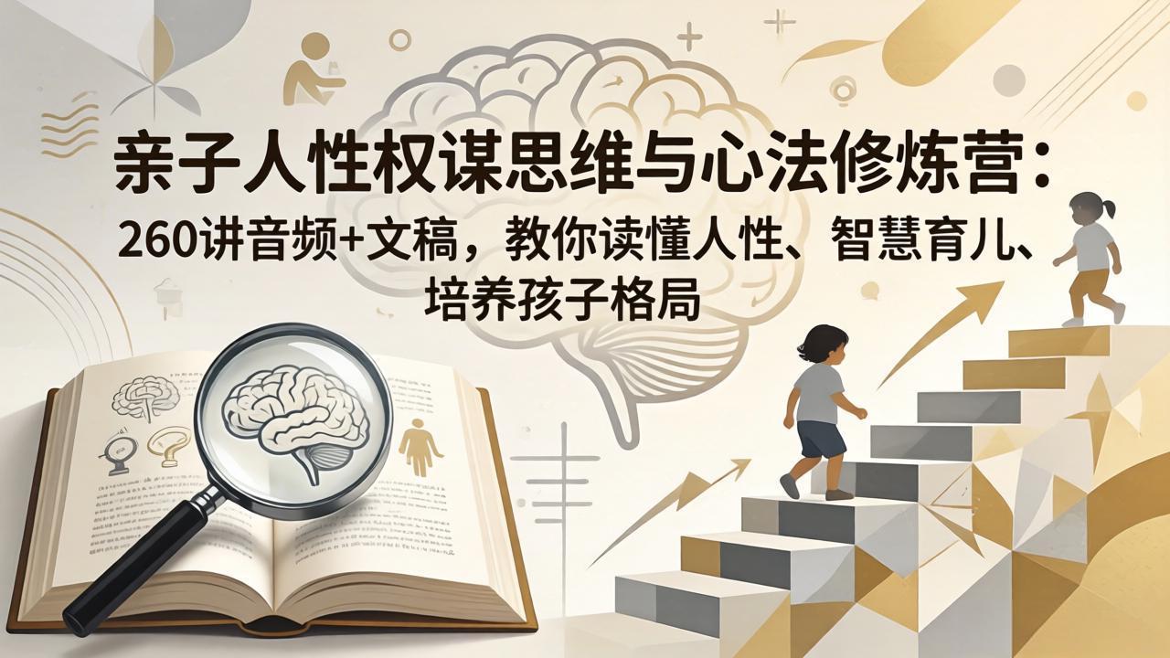 亲子人性权谋思维与心法修炼营:260讲音频+文稿,教你读懂人性、智慧育儿、培养孩子格局-俊哥