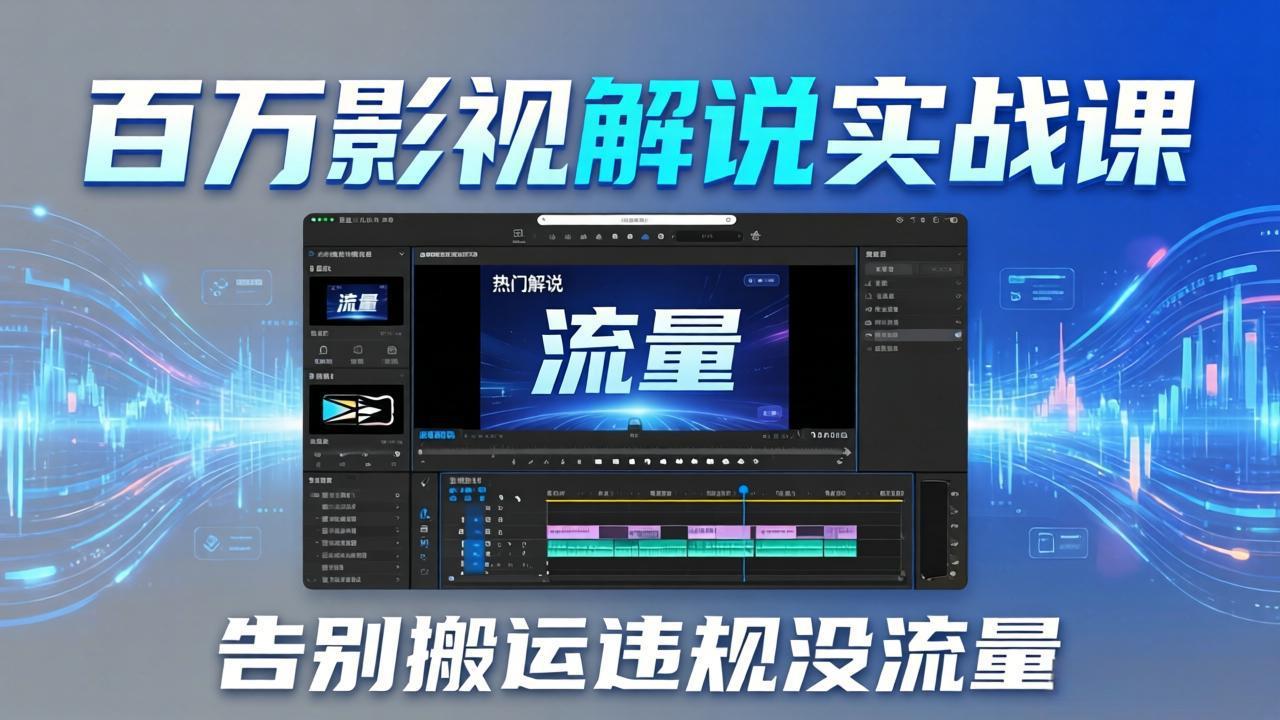 百万影视解说实战课:告别搬运违规没流量,AI文案+配音+剪映,做出能上热门的解说视频-俊哥