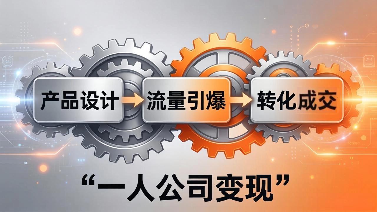 一人公司变现全攻略：产品设计+流量引爆+转化成交，打造不受年龄限制的长期事业-俊哥