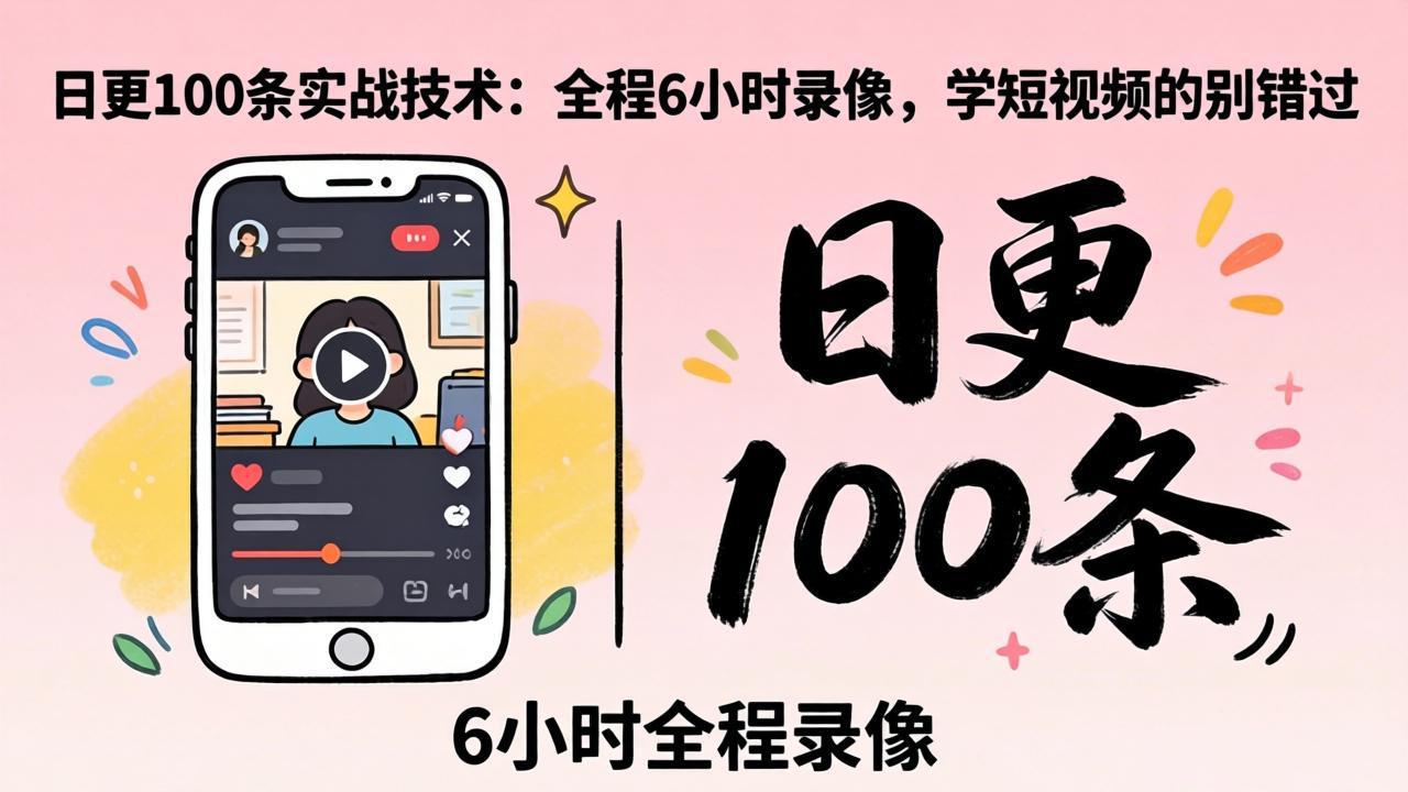 某工作坊东莞2026年4月12线下课:日更100条实战:全程6小时录像,学短视频的别错过-俊哥