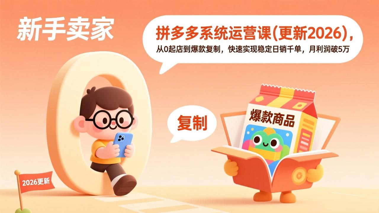 拼多多系统运营课(更新4月-俊哥