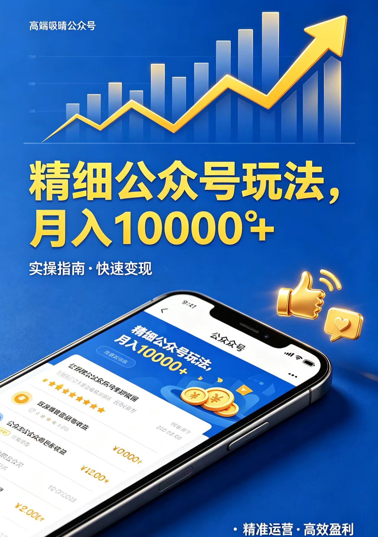 精细公众号玩法，月入10000+，实操指南，快速变现-俊哥