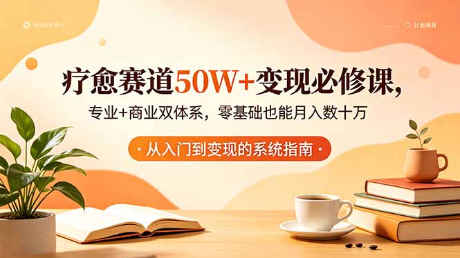 疗愈赛道50W+变现必修课，专业+商业双体系，零基础也能月入数十万-俊哥