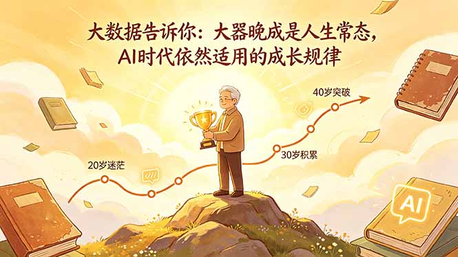 付费文章：大数据告诉你：大器晚成是人生常态，AI 时代依然适用的成长规律-俊哥