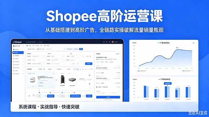 Shopee高阶运营课-2026年5月更新，从基础搭建到高阶广告，全链路实操破解流量销量瓶颈-俊哥