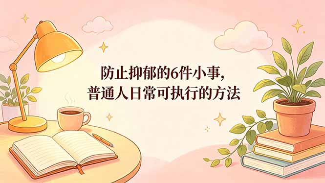 付费文章：防止抑郁的6件小事，普通人日常可执行的方法-俊哥