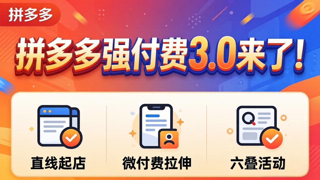 拼多多强付费3.0来了(更新4月-俊哥